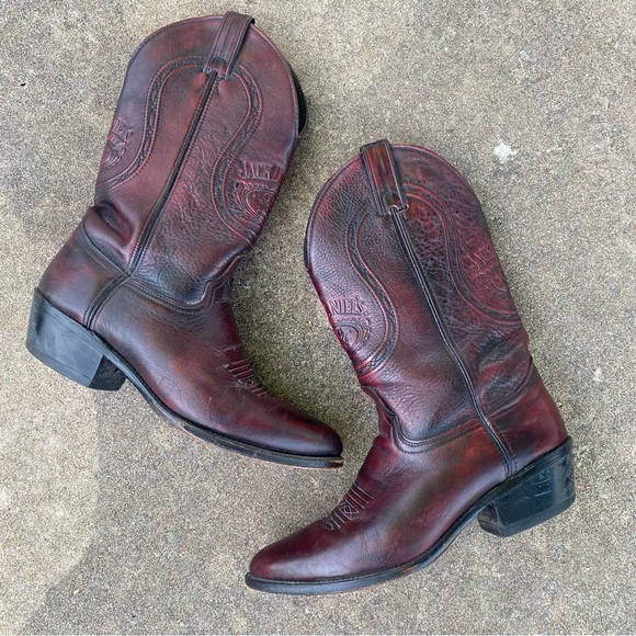 Jack Daniels Other - Jack Daniels | Leather Brown Western Cowboy Boots 10